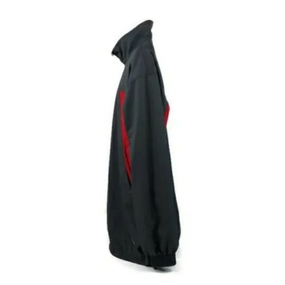Vintage Fila Gray Red Tricolor Lined Full Zip Long Sleeve Mens Jacket Size XXL